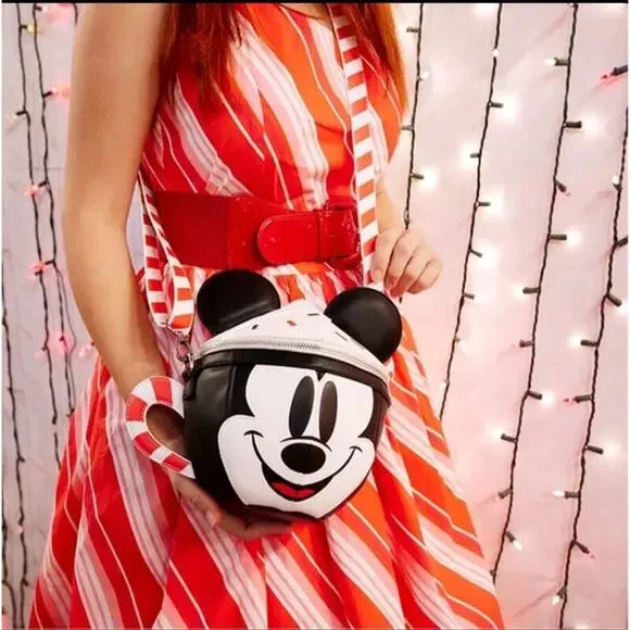 NWT Loungefly Mickey Mouse Hot Cocoa Mug-shaped Crossbody Bag Christmas Purse - Picture 2 of 6